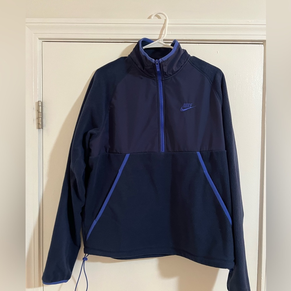 Nike 1/2 Zip Fleece. Navy / Indigo Blue, Size Medium